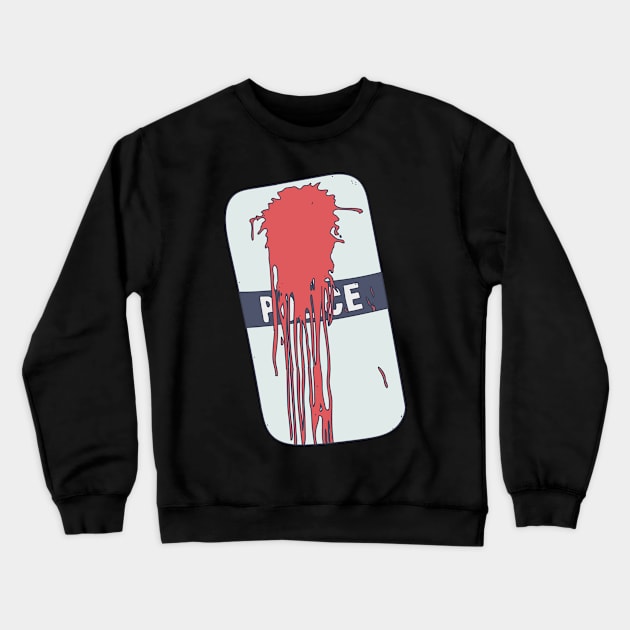 Police Brutality - Excessive Force - Riot Shield Crewneck Sweatshirt by DeWinnes